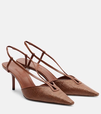 Gitano leather-trimmed slingback pumps | Max Mara