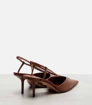 Gitano leather-trimmed slingback pumps | Max Mara