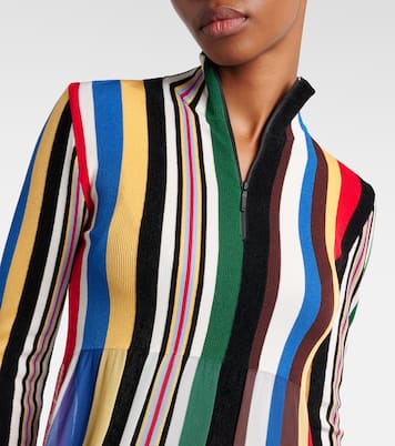 Ribbed-knit striped maxi dress | Loewe