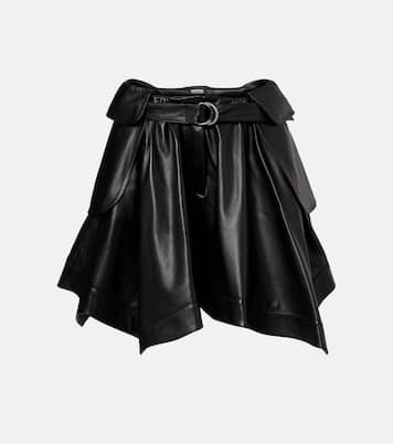 Double L belted leather miniskirt | Loewe