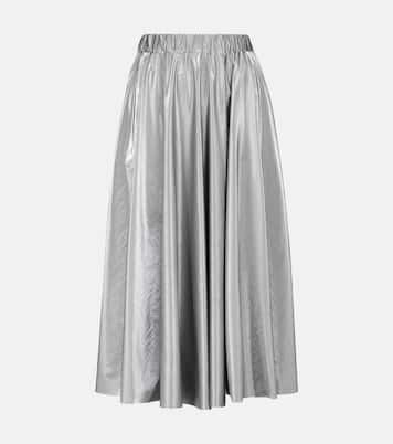 High-waisted pleated midi skirt | Moncler