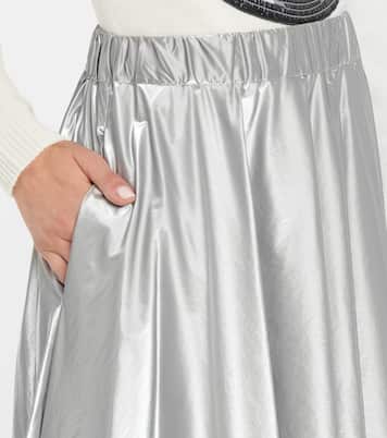 High-waisted pleated midi skirt | Moncler