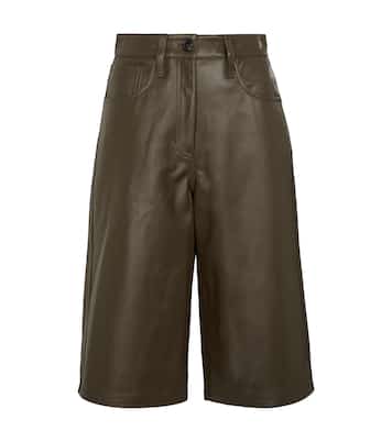 Leather Bermuda shorts | Dries Van Noten