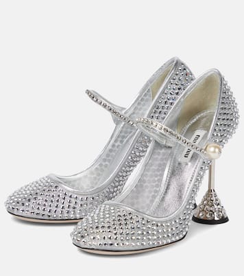 Pumps Mary Jane con cristalli | Miu Miu