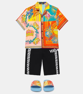 Royal Rebellion printed rubber slides | Versace Kids