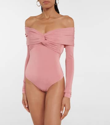 Cibo jersey off-shoulder bodysuit | Khaite
