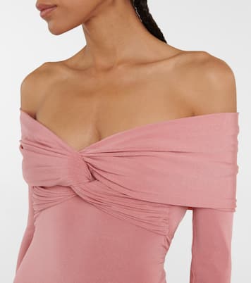 Cibo jersey off-shoulder bodysuit | Khaite