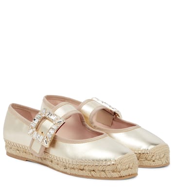 Verzierte Espadrilles aus Metallic-Leder | Roger Vivier
