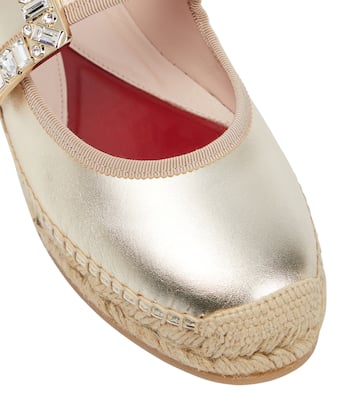 Verzierte Espadrilles aus Metallic-Leder | Roger Vivier