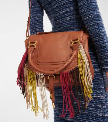 Borsa Marcie Medium in pelle con frange | Chloé