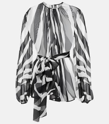 Blusa in seta con stampa zebrata | Dolce&Gabbana