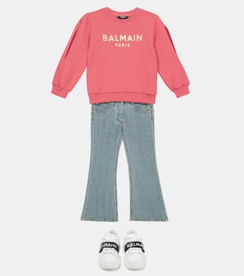 Sudadera de algodón con logo | Balmain Kids