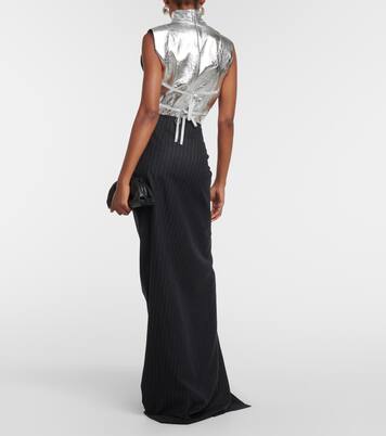 Sinam pinstriped wool maxi skirt  | Dries Van Noten