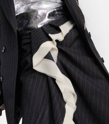 Sinam pinstriped wool maxi skirt  | Dries Van Noten