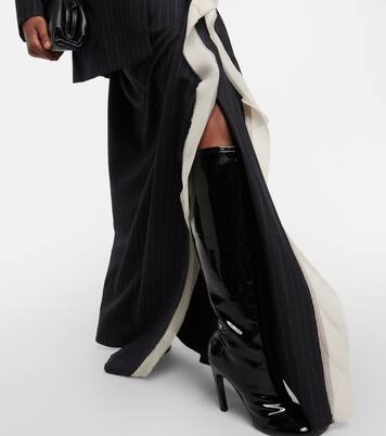 Sinam pinstriped wool maxi skirt  | Dries Van Noten