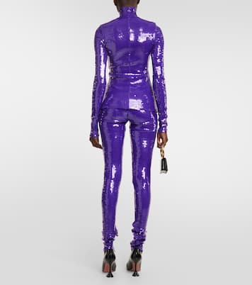 Sequined turtleneck top | LaQuan Smith