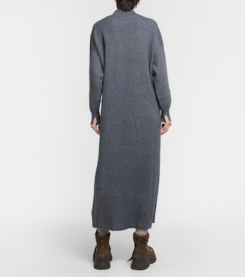 Abito midi in cotone e alpaca a coste | Brunello Cucinelli