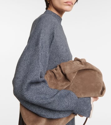 Abito midi in cotone e alpaca a coste | Brunello Cucinelli