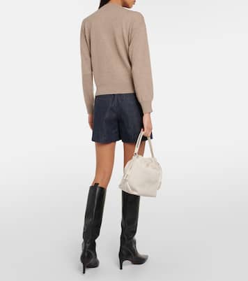 Jersey de lana, cachemir y seda adornado | Brunello Cucinelli