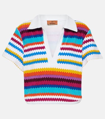 Zig Zag cotton-blend crop top  | Missoni Mare