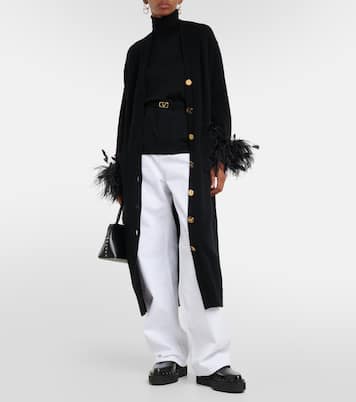 Jeans a gamba larga e vita alta | Valentino