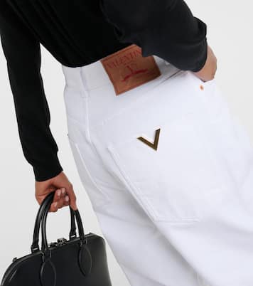 Jeans a gamba larga e vita alta | Valentino