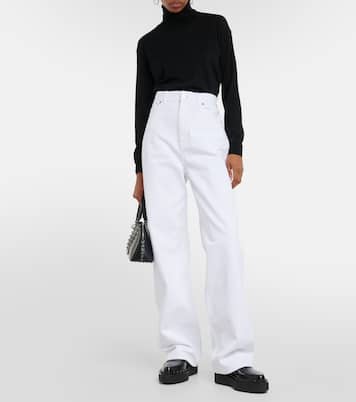 Jeans a gamba larga e vita alta | Valentino