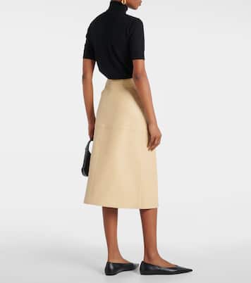 Jupe crayon Sevres en cuir | Joseph