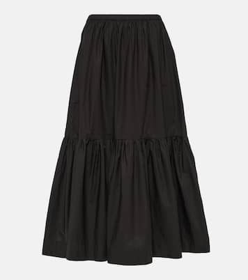 Falda midi de popelín de algodón | Ganni
