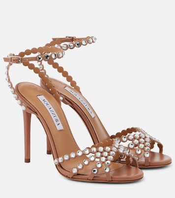Tequila embellished leather sandals | Aquazzura