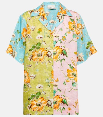 Camisa bowling Mana de lino floral | Alémais