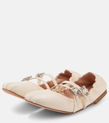 Verzierte Ballerinas aus Leder | Roger Vivier