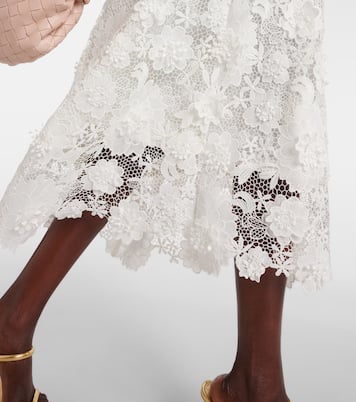 Robe midi Halliday en dentelle à fleurs | Zimmermann