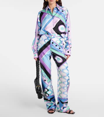 Pantaloni a gamba larga Vivara in seta | Pucci