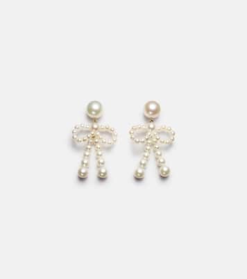 Boucles d'oreilles Bow en or 14 ct et perles d'eau douce | Sophie Bille Brahe
