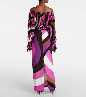 Falda larga Iride estampada | Pucci