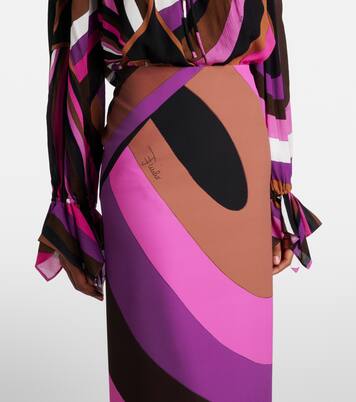 Falda larga Iride estampada | Pucci