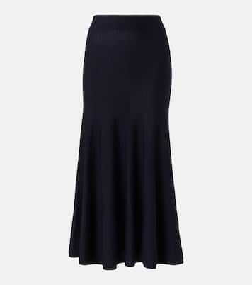 Jupe midi Mayu en laine | Khaite
