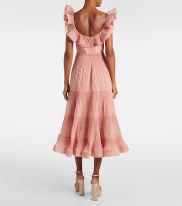 Abito midi con volant | Zimmermann