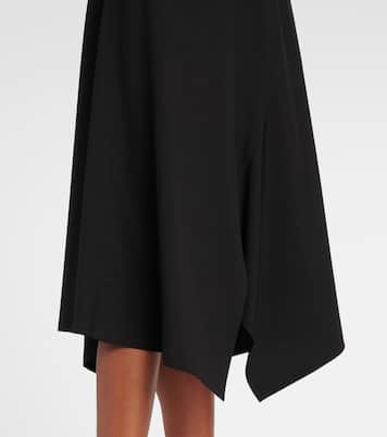 Jupe midi asymétrique en laine | Loewe