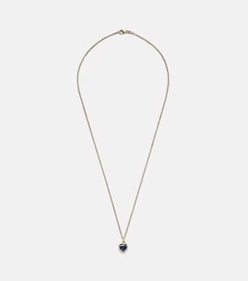 Collana in oro 18kt con zaffiro e diamanti | Anita Ko