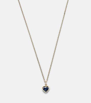 Collana in oro 18kt con zaffiro e diamanti | Anita Ko