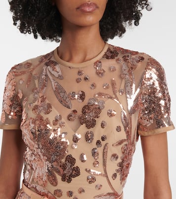 Sequined tulle gown | Elie Saab