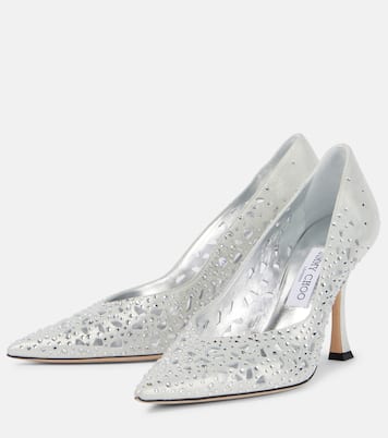 Pumps Ziri 90 in suede con cristalli | Jimmy Choo
