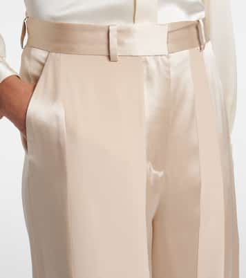 Pantaloni regular Corto in raso di seta | Joseph