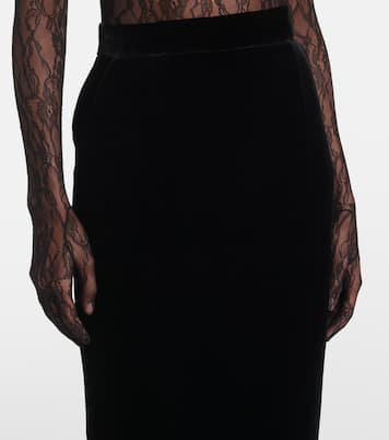 Falda midi Zada de seda de tiro alto | The New Arrivals Ilkyaz Ozel