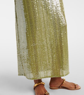 Midikleid Solid Sequins mit Pailletten | Adriana Degreas