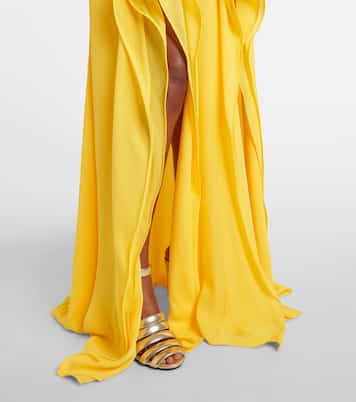 Ruffled georgette maxi dress | Alaïa