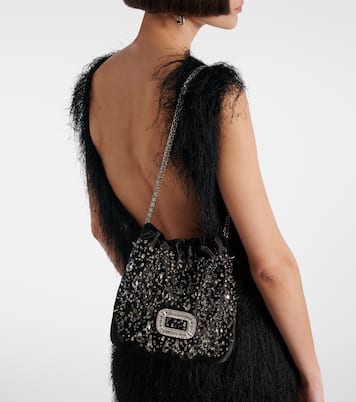 Secchiello Pilgrim Mini in raso | Roger Vivier