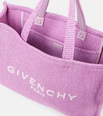 G-Tote Medium raffia-effect shopper | Givenchy